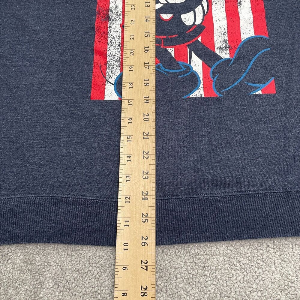 Disney Mickey Mouse Graphic Pullover Sweatshirt Mens XL Blue Crew Neck Casual - Picture 7 of 12